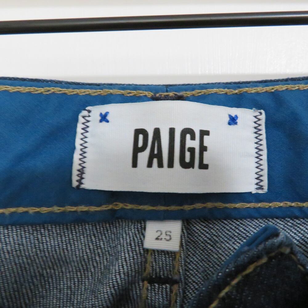 Paige Women Sz 25 Dark Wash Troy Boy Jeans Skinny Cut Denim Jeans - Picture 6 of 7